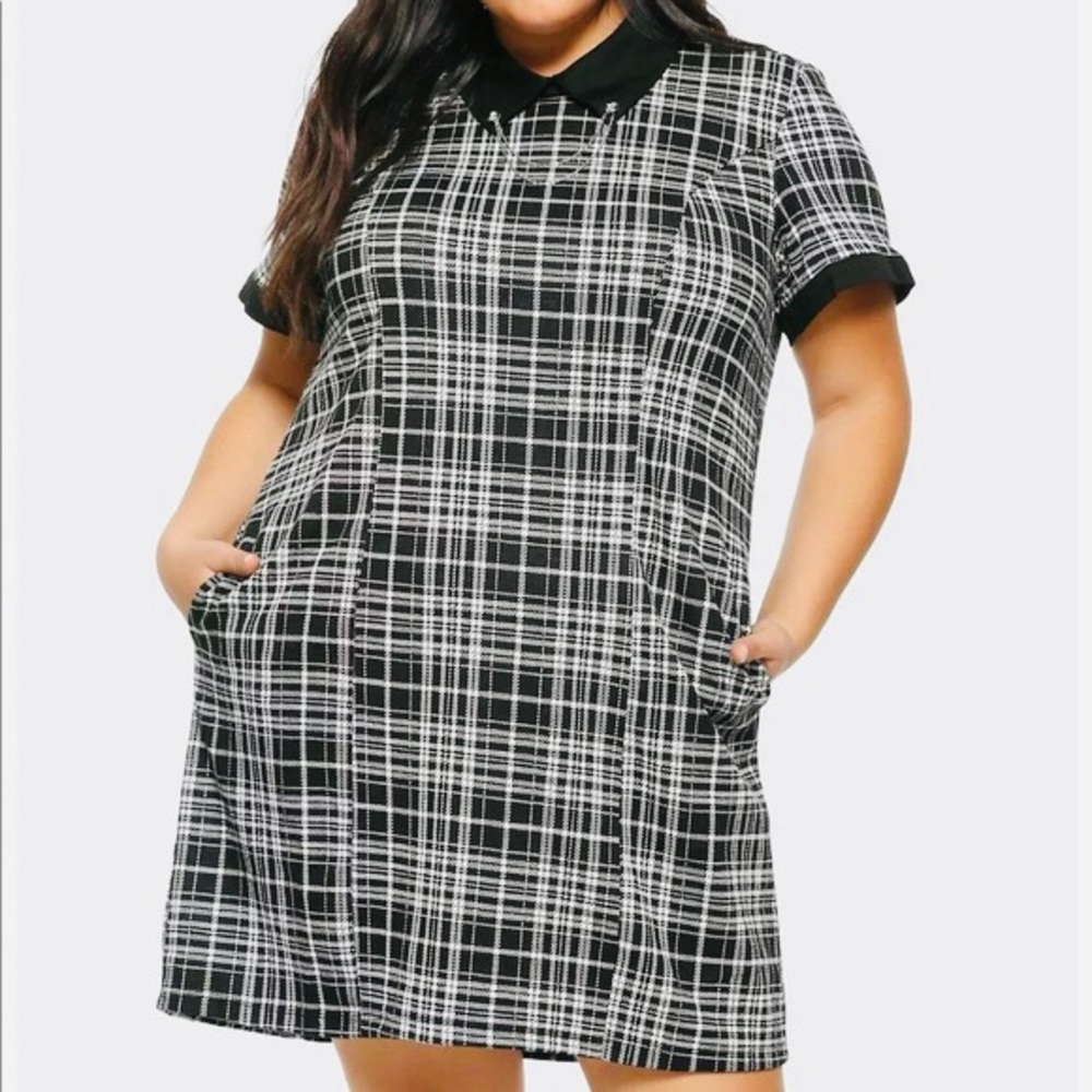 NWT Plaid Shift Dress Hot Topic